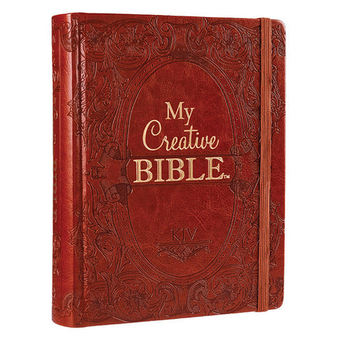 KJV My Creative Bible, Brown Ornate LuxLeather