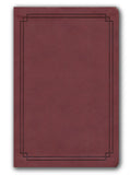 KJV Thinline Bible--soft leather-look, burgundy