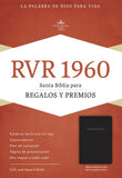 RVR 1960 Biblia para Regalos y Premios, Negro imitación piel