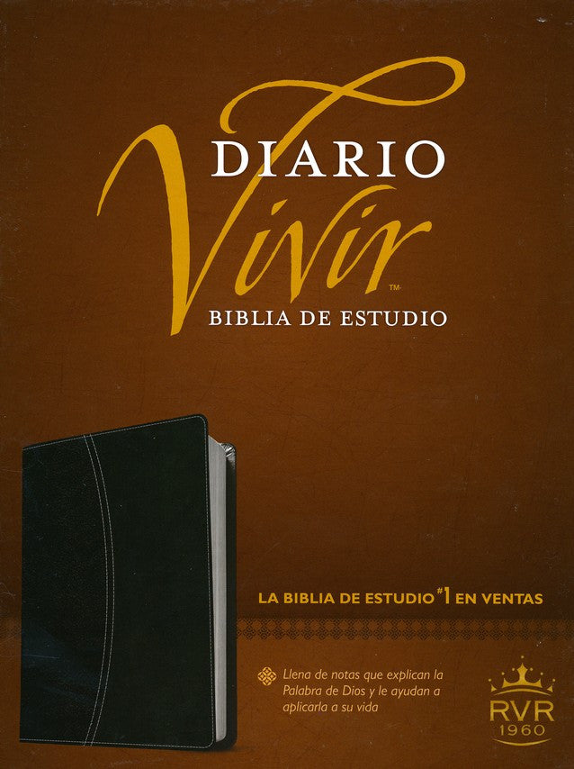 Biblia Diario Vivir RVR 1960, Piel Imit. Negro/Onice (RVR 1960 Life Appl. Bible, Imit. Leather Black/Onyx)