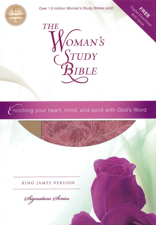 KJV Woman's Study Bible, Imitation Leather, Pink/Cafe au lait