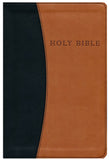 KJV Personal Size Giant Print Reference Bible, imitation leather, black/tan