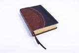 KJV Large Print Personal Size Reference Bible, Black & Brown Deluxe LeatherTouch, Thumb-Indexed