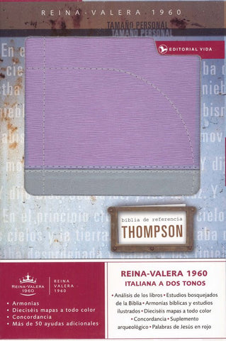 Biblia de Ref. Thompson RVR 1960, Duotone Gris/Lila