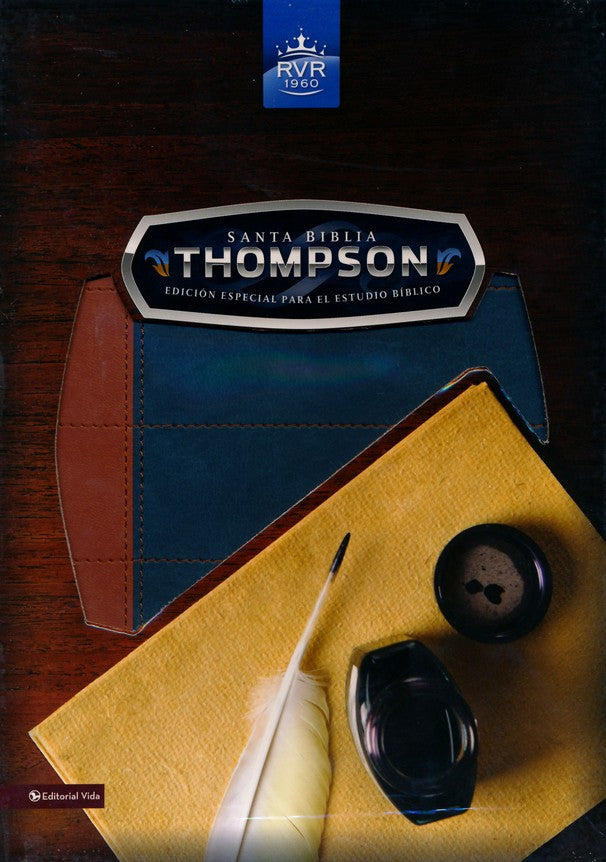 Santa Biblia Thompson Edicion Especial Para El Estudio Biblico-Rvr 1960, Imitation Leather, Blue/Orange