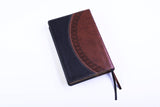 KJV Large Print Personal Size Reference Bible, Black & Brown Deluxe LeatherTouch, Thumb-Indexed