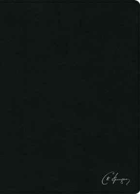 RVR 1960 Biblia de estudio Spurgeon, negro piel genuina (Spurgeon Study Bible, genuine leather black)