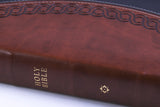 KJV Large Print Personal Size Reference Bible, Black & Brown Deluxe LeatherTouch, Thumb-Indexed