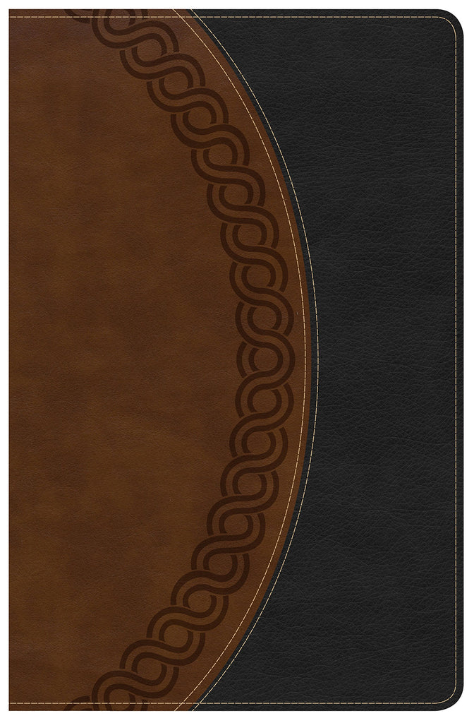 KJV Large Print Personal Size Reference Bible, Black & Brown Deluxe LeatherTouch, Thumb-Indexed
