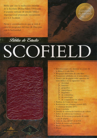Biblia de Estudio Scofield RVR 1960, Piel Fab. Vino (RVR 1960 Scofield Study Bible, Bonded Leather Burgundy)